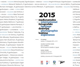Međunarodni fotografski doživljaj baštine, Zagreb, 17. do 31. 10. 2015.