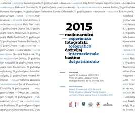 Izložba „Međunarodni fotografski doživljaj baštine 2015.“, Rovinj, 21. 11. do 15. 12. 2015.