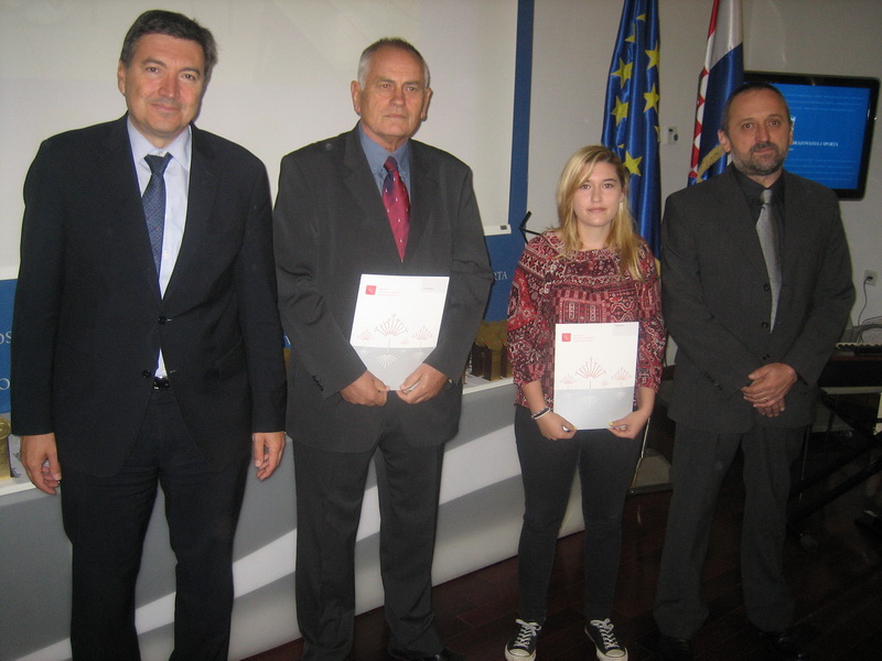 Ministar Vedran Mornar, Nikola Perčin, Mihaela Šišul i ravnatelj Agencije Mile Živčić